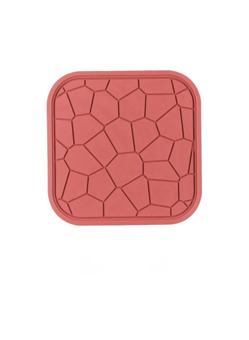 4 pcs Creative heat insulation mat, anti slip kitchen table mat, easy to clean, high-temperature resistant coaster