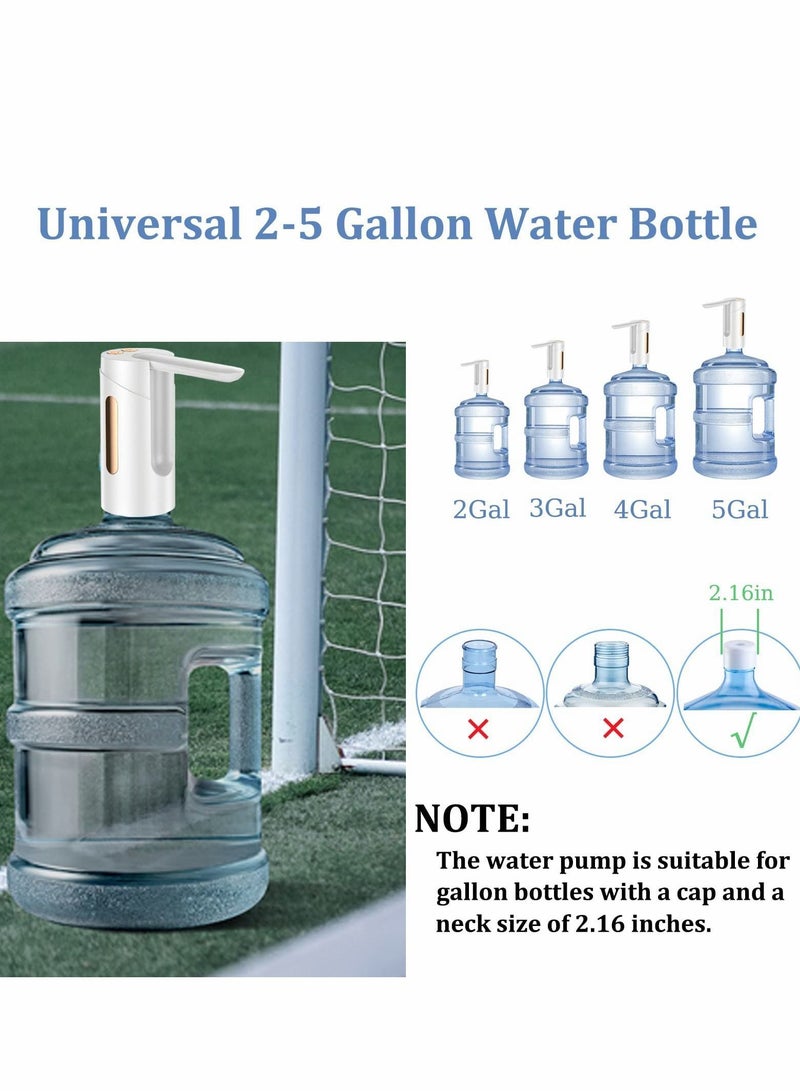 Water Bottle Dispenser, Foldable Electric, USB Charging Automatic Drinking Jug Pump for Universal 1-5 Gallon, Camping Kitchen Home Office