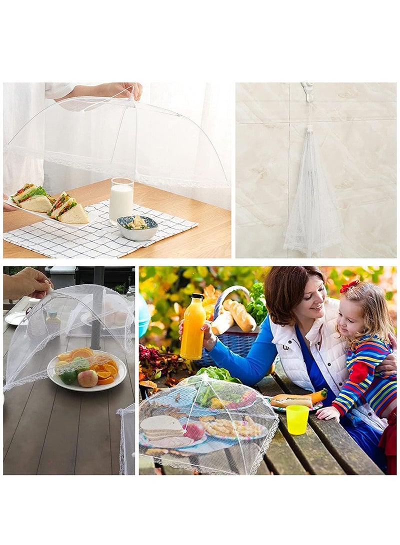 6 Piece Coloured Mesh Screen Food Cover Tents Multicolour