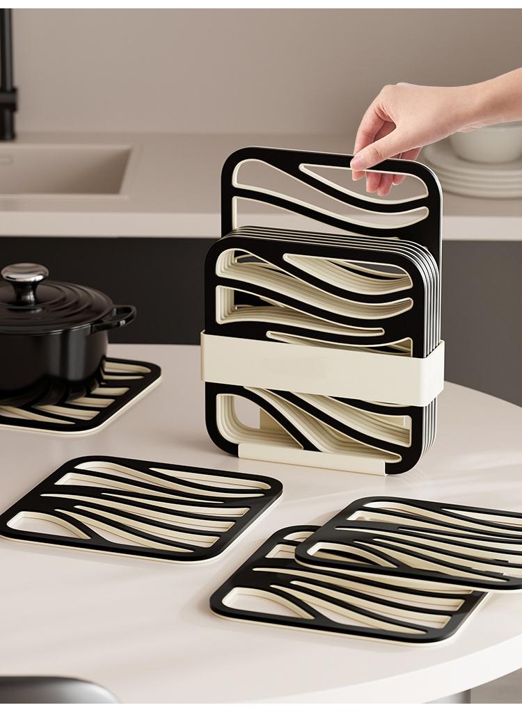 6-piece Kitchen Living Room Storage Convenient Super Non-slip Heat Insulation Pad