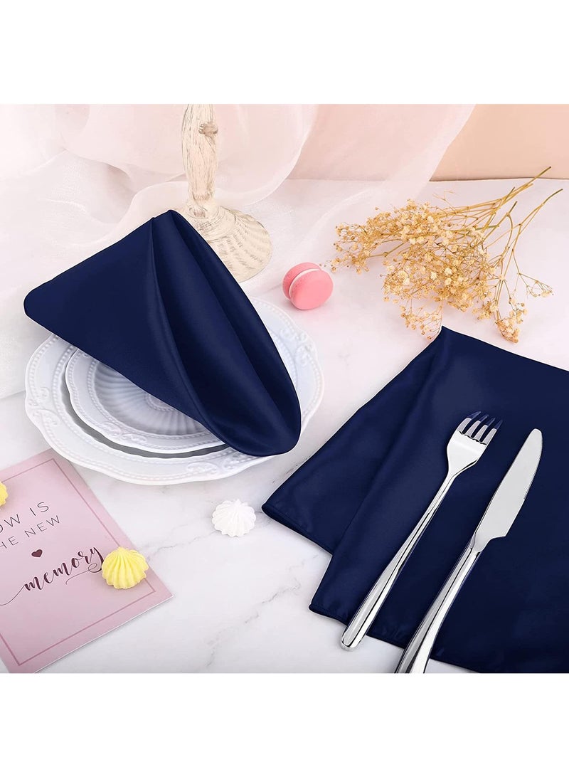 25 Pieces Of Soft High Density Satin Napkin Cloth For Hotel Restaurant 43*43CM