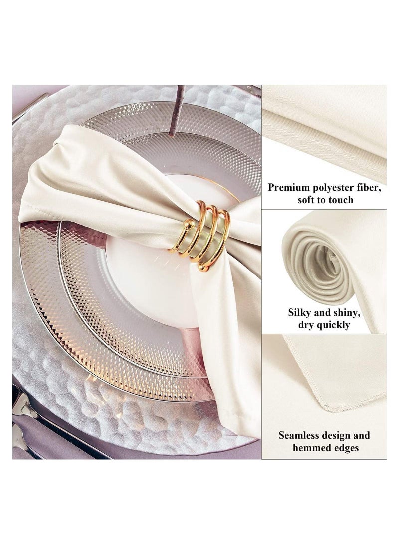 30 Pieces Of Soft High Density Satin Napkin Cloth For Hotel Restaurant 43*43CM