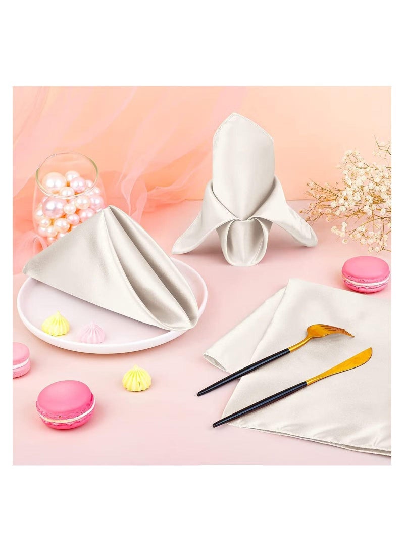 30 Pieces Of Soft High Density Satin Napkin Cloth For Hotel Restaurant 43*43CM