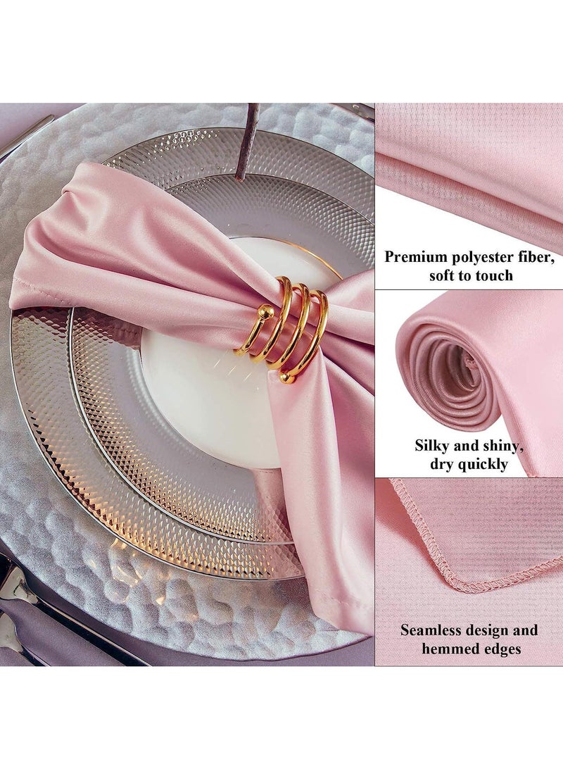 30 Pieces Of Soft High Density Satin Napkin Cloth For Hotel Restaurant 43*43CM