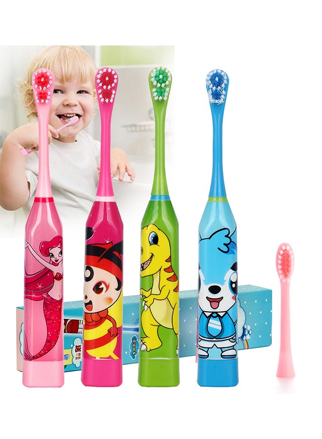 Children Automatic Ultrasonic Waterproof Electric Toothbrush With 2 Brush Heads