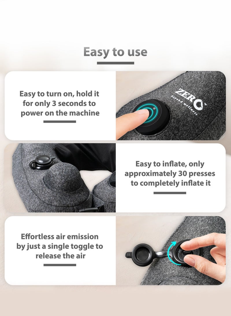 Zero Healthcare Cervical Neck Massage Pillow Rechargeable Pillow Neck Massager Vibration Pillow, Multifunctional Shoulder and Electric for Relax Muscles Fatigue