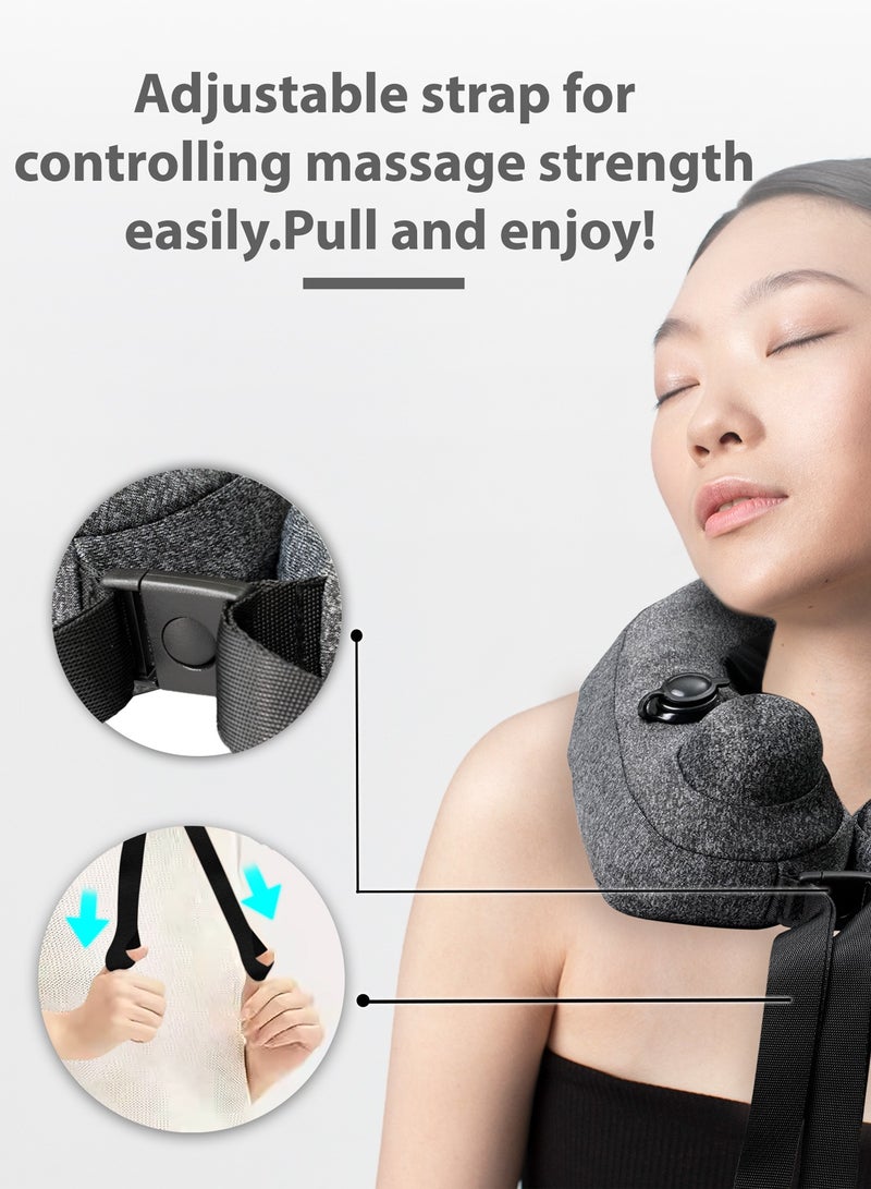 Zero Healthcare Cervical Neck Massage Pillow Rechargeable Pillow Neck Massager Vibration Pillow, Multifunctional Shoulder and Electric for Relax Muscles Fatigue