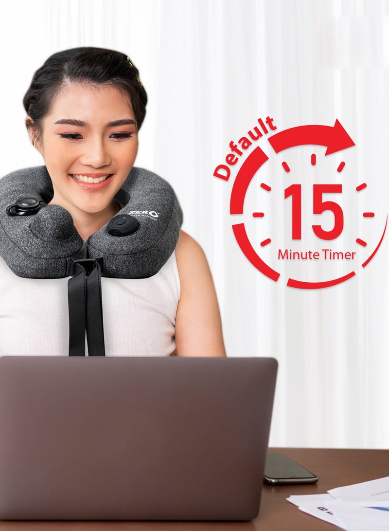 Zero Healthcare Cervical Neck Massage Pillow Rechargeable Pillow Neck Massager Vibration Pillow, Multifunctional Shoulder and Electric for Relax Muscles Fatigue