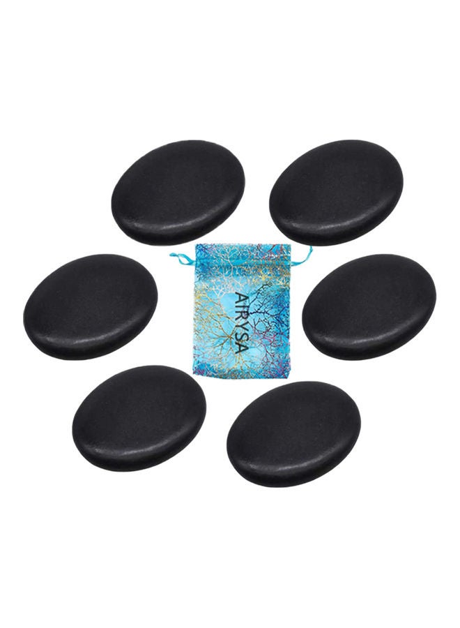 6-Piece Massage Natural Basalt Stone