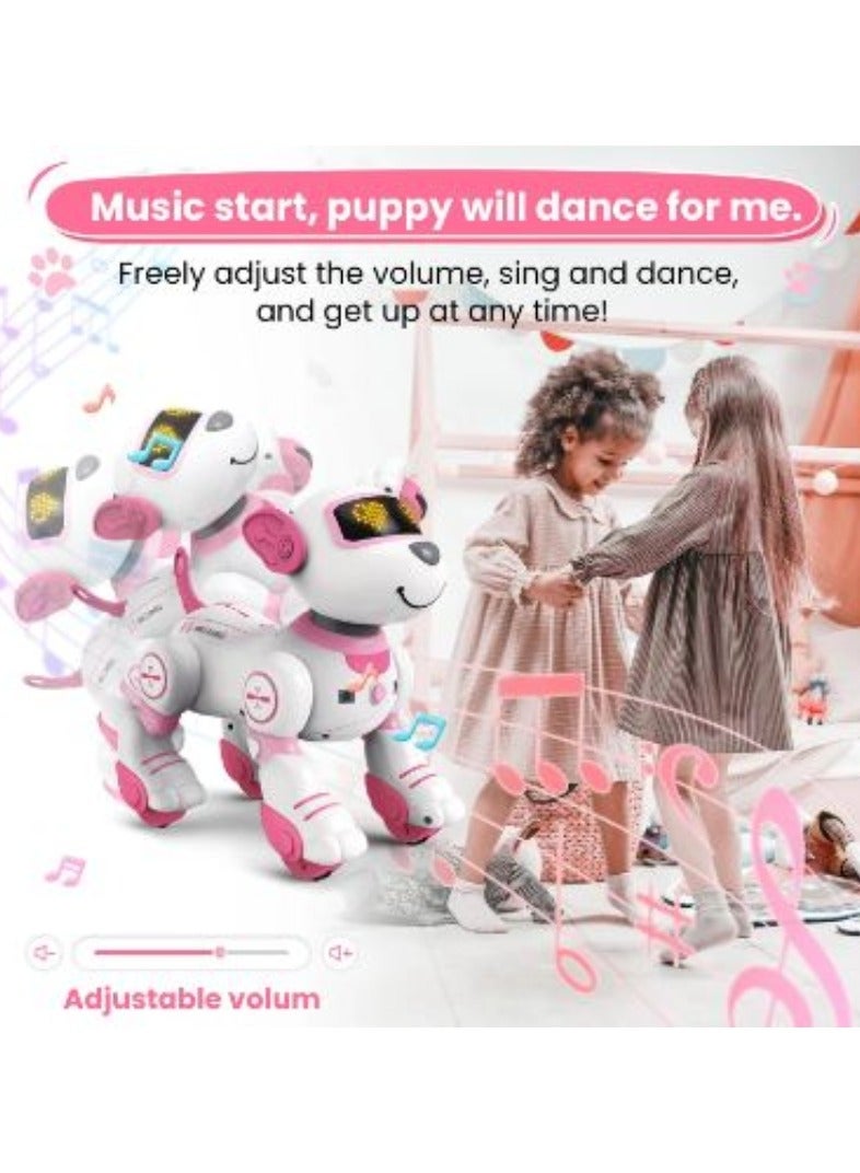 Programmable Smart Interactive Dog Stunt Robot with Remote Control Touch Function Singing Dancing Walking Smart Toy