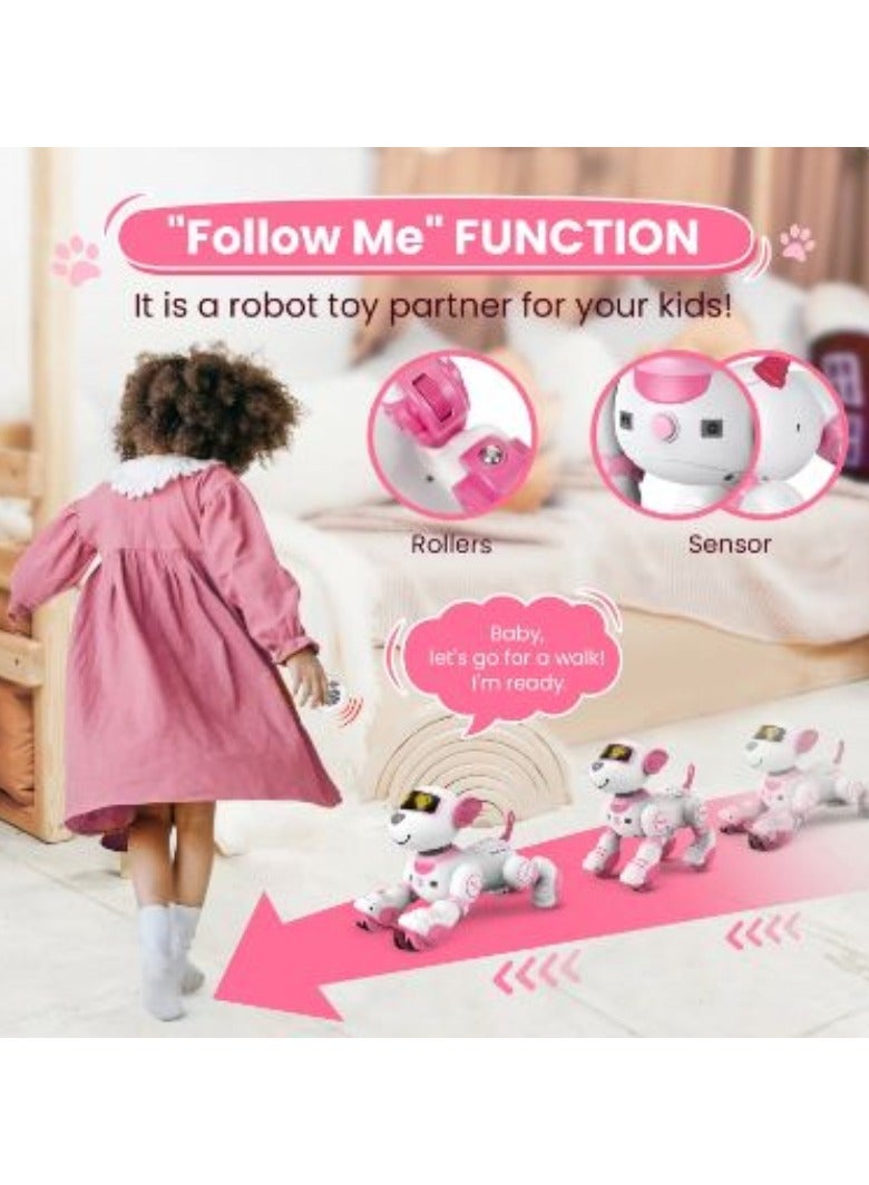 Programmable Smart Interactive Dog Stunt Robot with Remote Control Touch Function Singing Dancing Walking Smart Toy