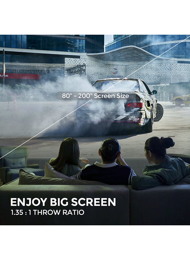 Android 9.0 Tv Led Projector 7000 Lumens/Screen Size Upto 300 Inchnative Res 1080P Full Hd Download Apps Bluetooth Wifi 4K Home Theater Gaming Video PROJ-WO-73-AN White