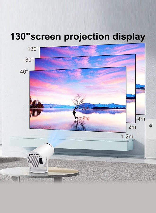 HY300 Android 5G Wifi Smart Portable Projector 1280 720P Full HD Office Home Theater Video Mini Projector Optical specifications PROJ-WO-87-AN White