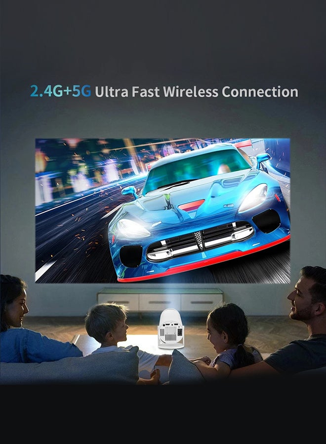 HY300 Android 5G Wifi Smart Portable Projector 1280 720P Full HD Office Home Theater Video Mini Projector Optical specifications PROJ-WO-87-AN White