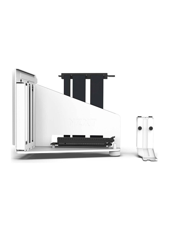 NZXT Vertical GPU Mounting Kit, 175 mm PCIe 4.0x16 Riser Cable, GPU Holder, Sturdy Steel Bracket, Fits perfectly with NZXT H5, H7 and H9 Series, White | AB-RH175-W1