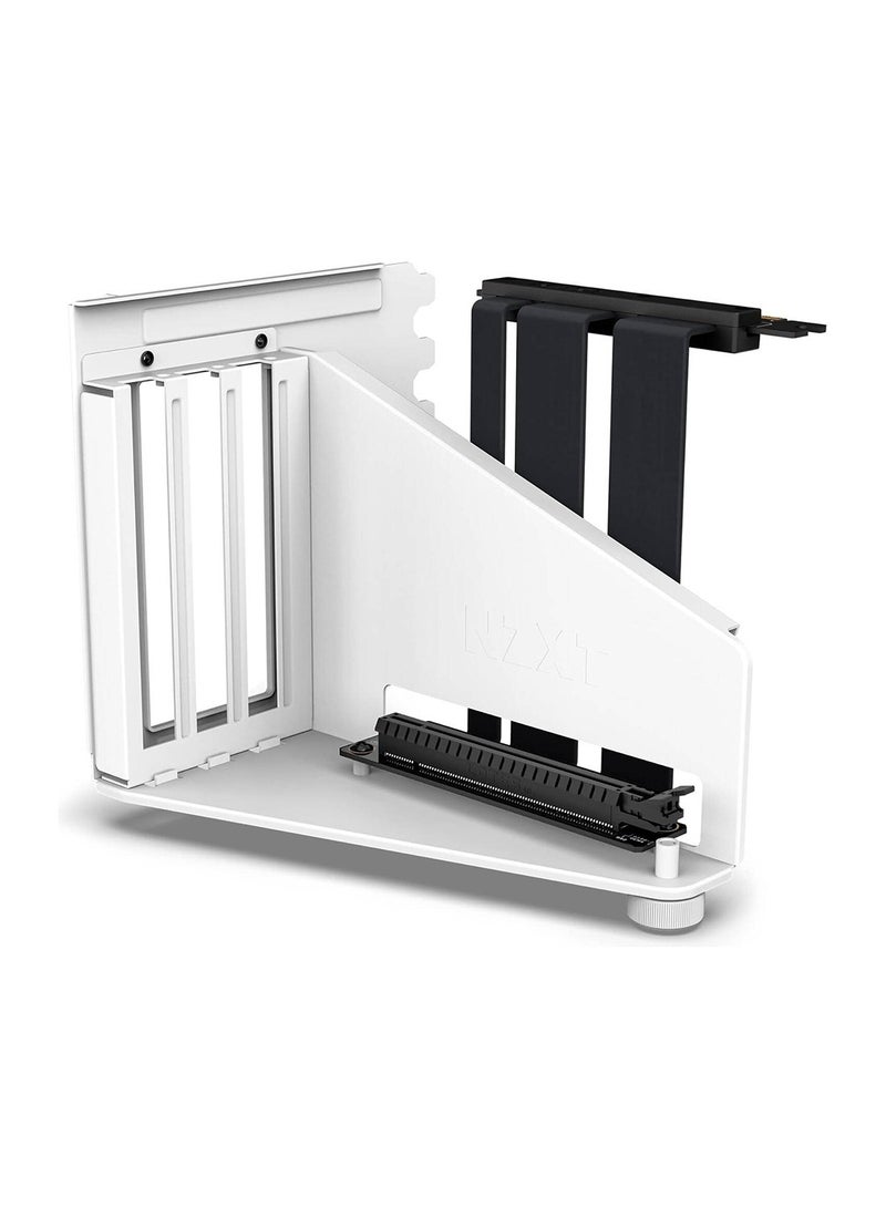 NZXT Vertical GPU Mounting Kit, 175 mm PCIe 4.0x16 Riser Cable, GPU Holder, Sturdy Steel Bracket, Fits perfectly with NZXT H5, H7 and H9 Series, White | AB-RH175-W1