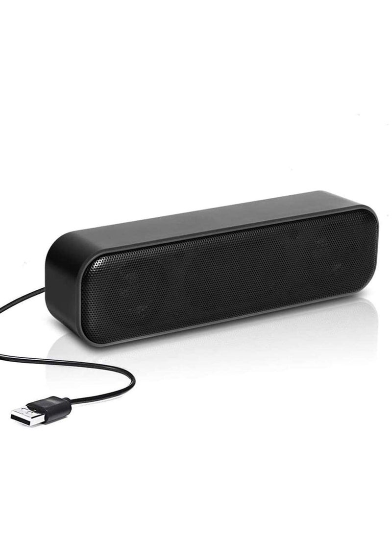 Computer Speaker, USB Powered Speaker, Portable Computer Sound Bar, Bar-Plug and Play, Compatible with Various Devices System