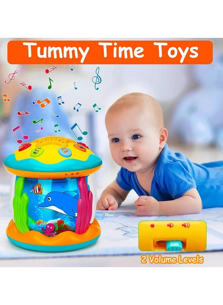 Rotating Ocean Light Projector for 1-3 Years Old Baby Musical Toys Montessori Early Educational Sensory Toys for Toddlers Gifts