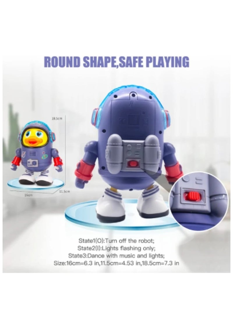 Baby Duck Musical Interactive Toy Electric Toy with Lights and Sounds Dancing Robot Space Elements for Baby Kids Gifts