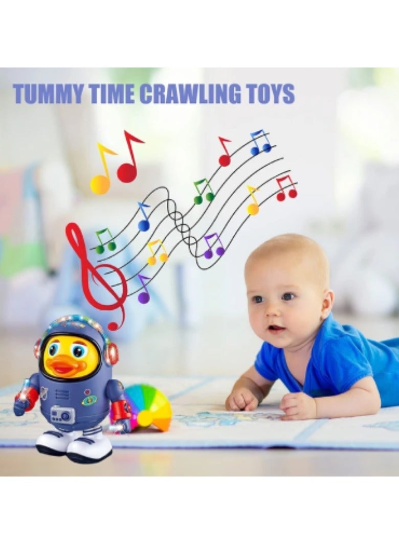 Baby Duck Musical Interactive Toy Electric Toy with Lights and Sounds Dancing Robot Space Elements for Baby Kids Gifts