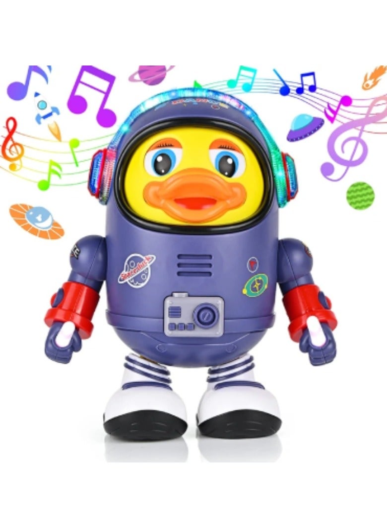 Baby Duck Musical Interactive Toy Electric Toy with Lights and Sounds Dancing Robot Space Elements for Baby Kids Gifts