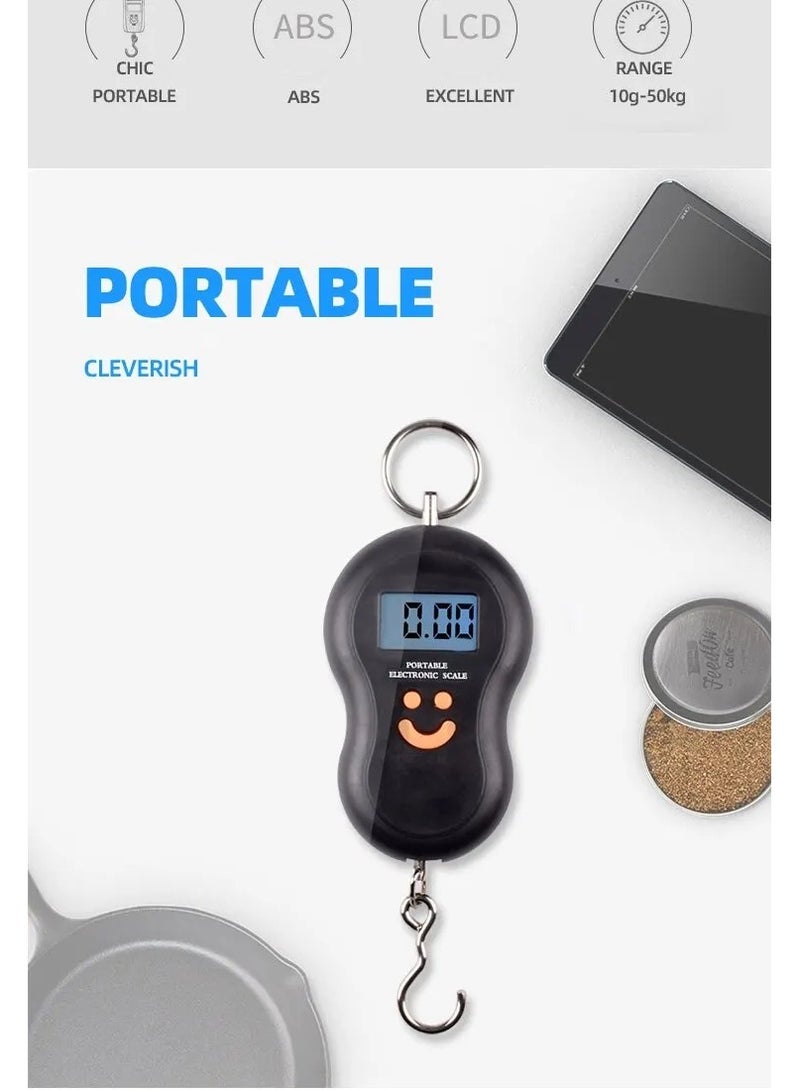 1PC Portable Electronic Scale with Backlight for Vegetable Shopping Hook Electronic Scale Weight 50KG