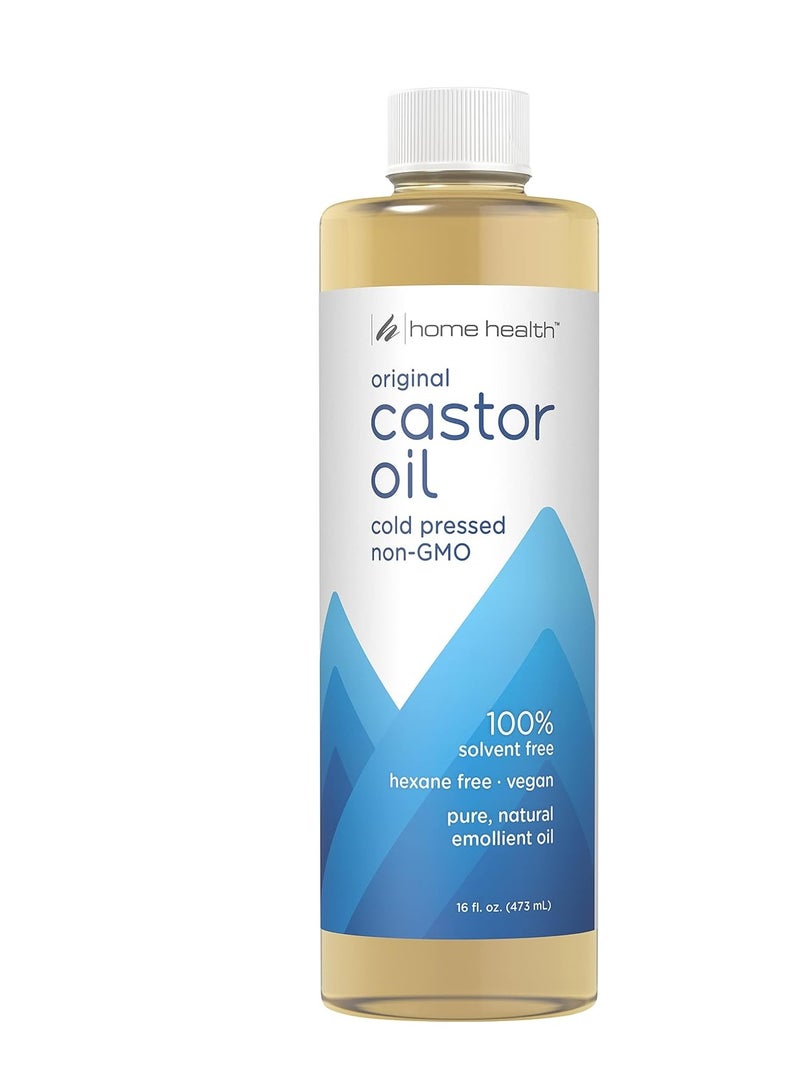 Home Health Original Castor Oil - 16 Fl Oz - Promotes Healthy Hair & Skin, Natural Skin Moisturizer - Pure, Cold Pressed, Non-GMO, Hexane-Free, Solvent-Free, Paraben-Free, Vegan