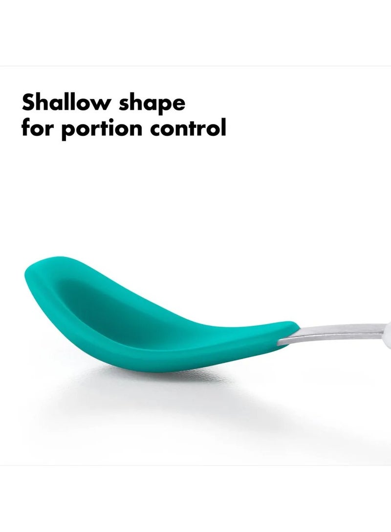 Tot Feeding Spoon Set With Soft Silicone Teal