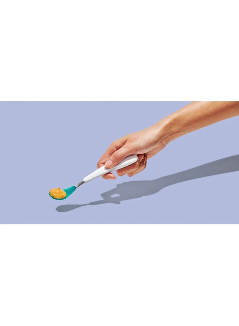 Tot Feeding Spoon Set With Soft Silicone Teal