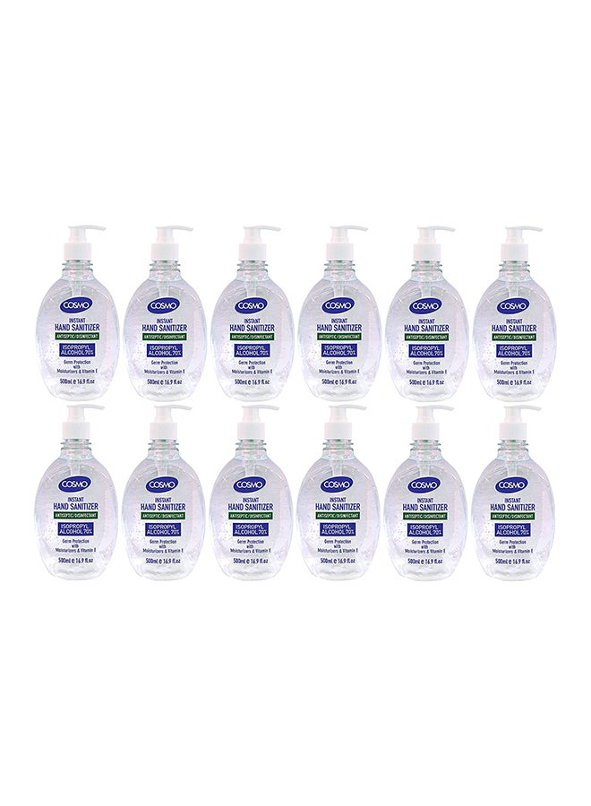 Instant Hand Sanitizer Antiseptic Pack of 12 Multicolour 500ml