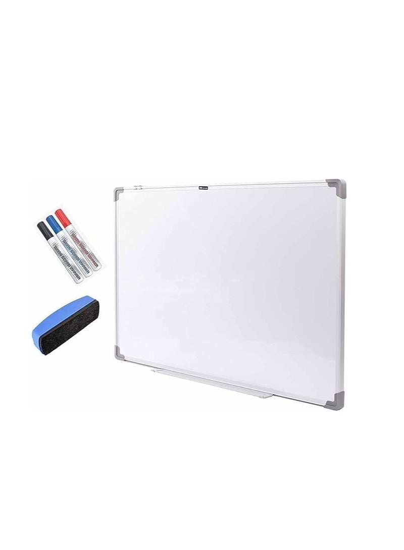 White Board Dry Erase, 900 x 600 mm (60cm x 90cm) & Whiteboard Marker 3 Pieces