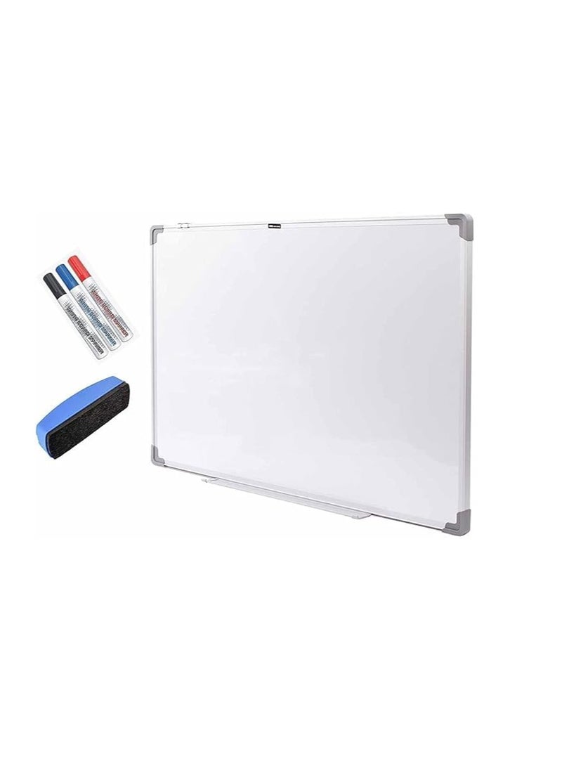 White Board Dry Erase, 900 x 600 mm (60cm x 90cm) & Whiteboard Marker 3 Pieces