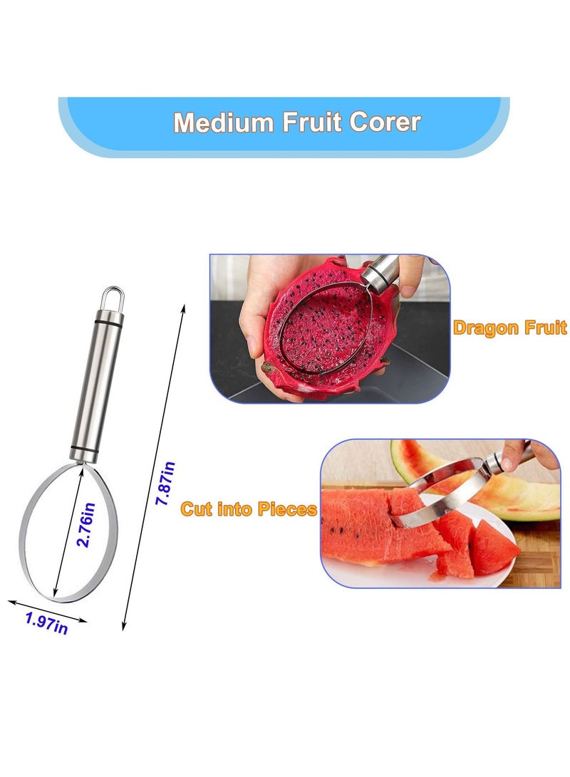 SYOSI 3 Pcs Fruit Splitter Set, Stainless Steel Pulp Separator Corer Tool Suitable for Extracting the of Mango, Dragon Fruit, Watermelon, Avocado, Kiwi