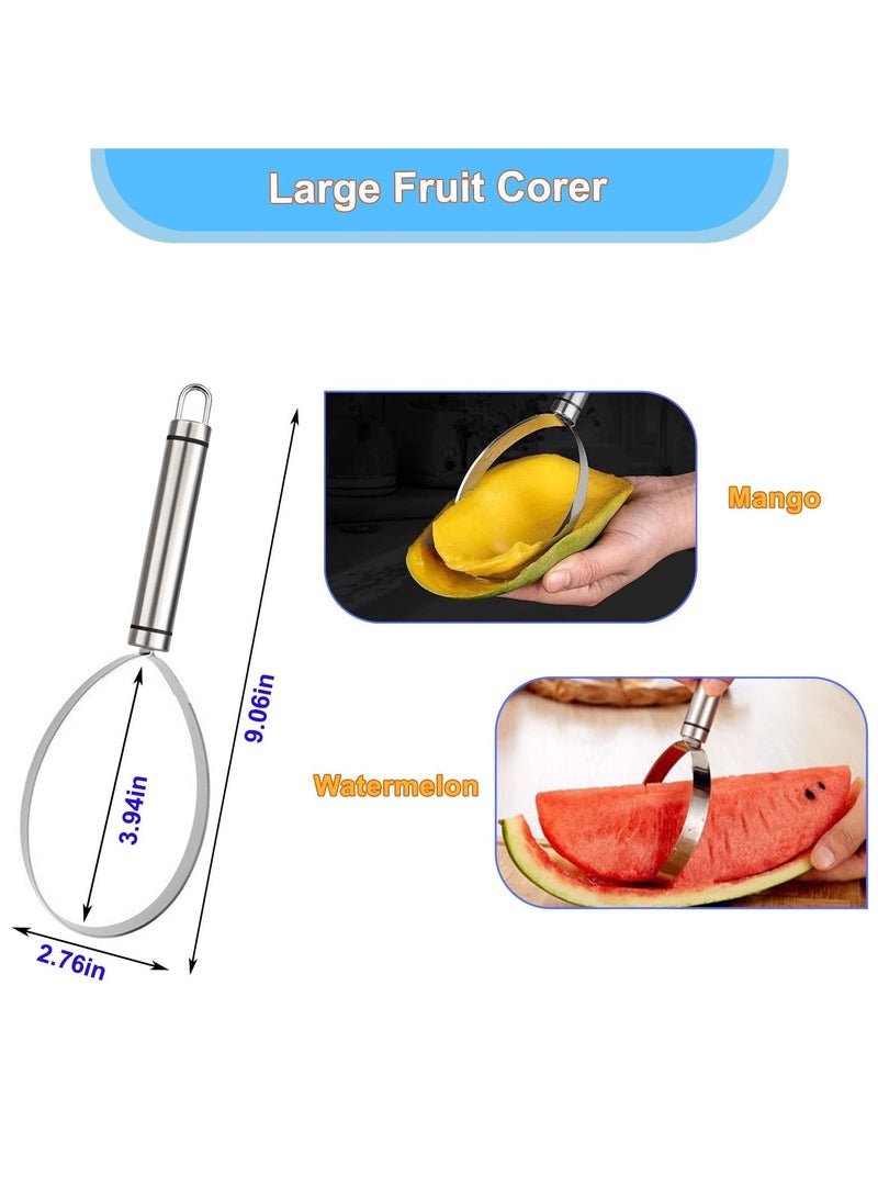 SYOSI 3 Pcs Fruit Splitter Set, Stainless Steel Pulp Separator Corer Tool Suitable for Extracting the of Mango, Dragon Fruit, Watermelon, Avocado, Kiwi