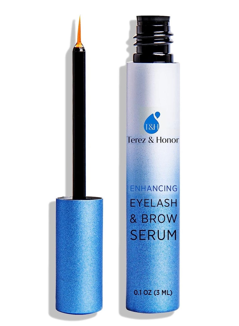 Advanced Eyelash Serum Enhancing Lash and Brow Serum - Natural Formula for Thicker, Longer-Looking Eyelashes and Eyebrows (3mL)