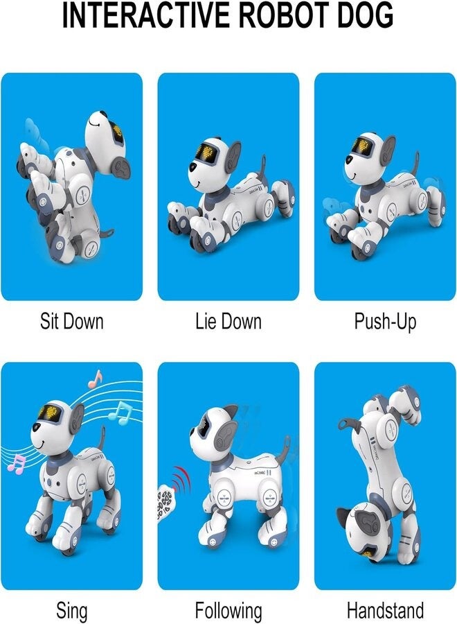 Smart Robot Remote Control Robot Dog Toy,Programmable Smart Robot Dog for Kid 5-7,Interactive Dancing Walking Singing Stunt Robot Dog Toy