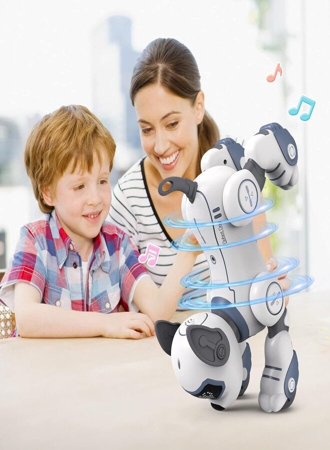 Smart Robot Remote Control Robot Dog Toy,Programmable Smart Robot Dog for Kid 5-7,Interactive Dancing Walking Singing Stunt Robot Dog Toy