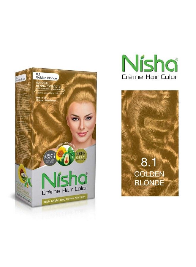 Nisha Creme Hair Color Combo Pack Golden Blonde & Honey Blonde Rich Bright Long Lasting Shine Hair Colour (60Gm + 90Ml + 18Ml Nisha Conditioner) …