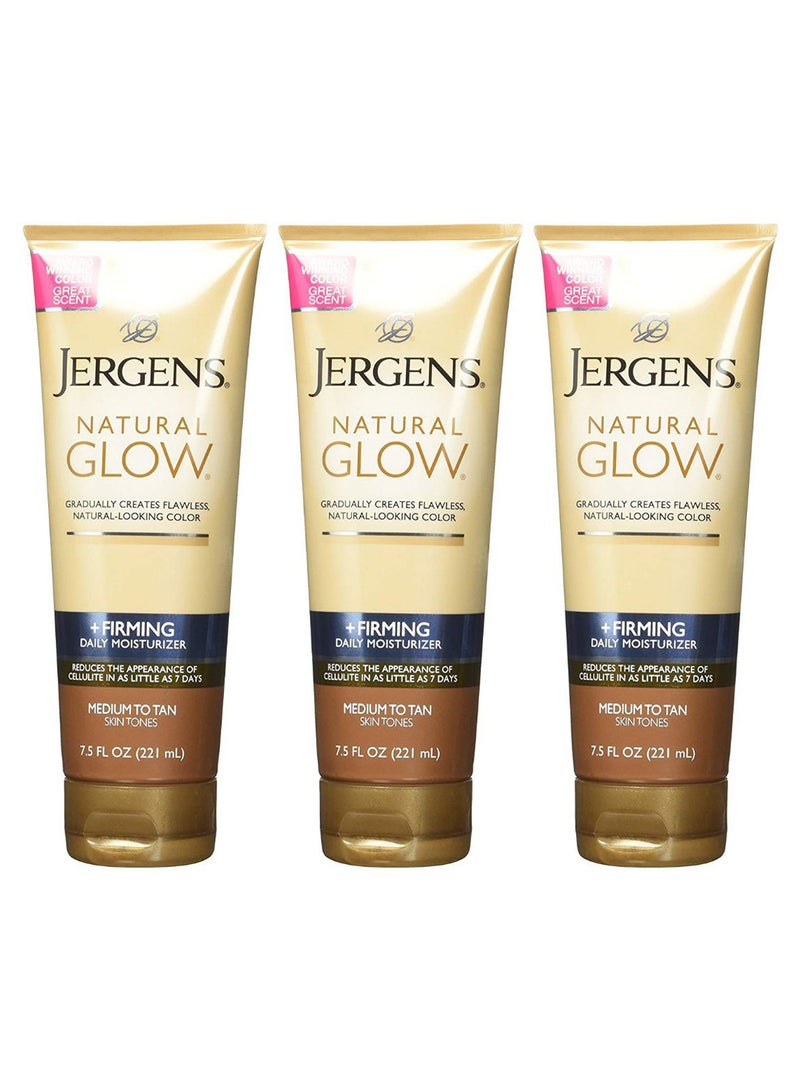 Pack Of 3 Natural Glow Tanning Daily Moisturizer Medium To Tan
