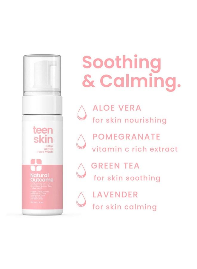 Teen Skin Ultra Gentle Kids Face Wash : Daily Soothing Kid Facial Wash : Natural Nontoxic Ingredients : For Teens Preteens & Kids Looking To Prevent Acne : Fragrance Free : 5 Oz