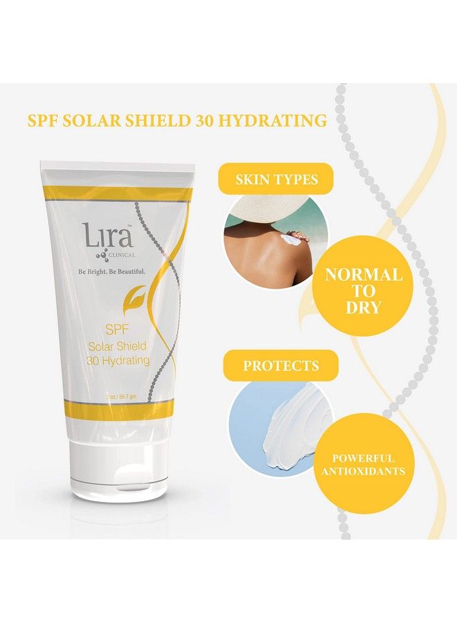 Solar Shield 30 Hydrating Spf 30 Face Moisturizer Sunscreen With 21% Zinc Oxide Niacinamide Collagen Peptides & Botanicals Antiaging Sun Protection Face Sunscreen 2 Fl Oz