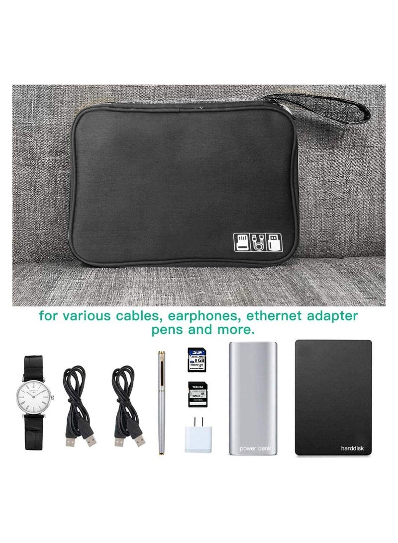 Travel Cable Organiser Bag Universal Carry Gadget for USB Drive SD Card Charger Hard Disk