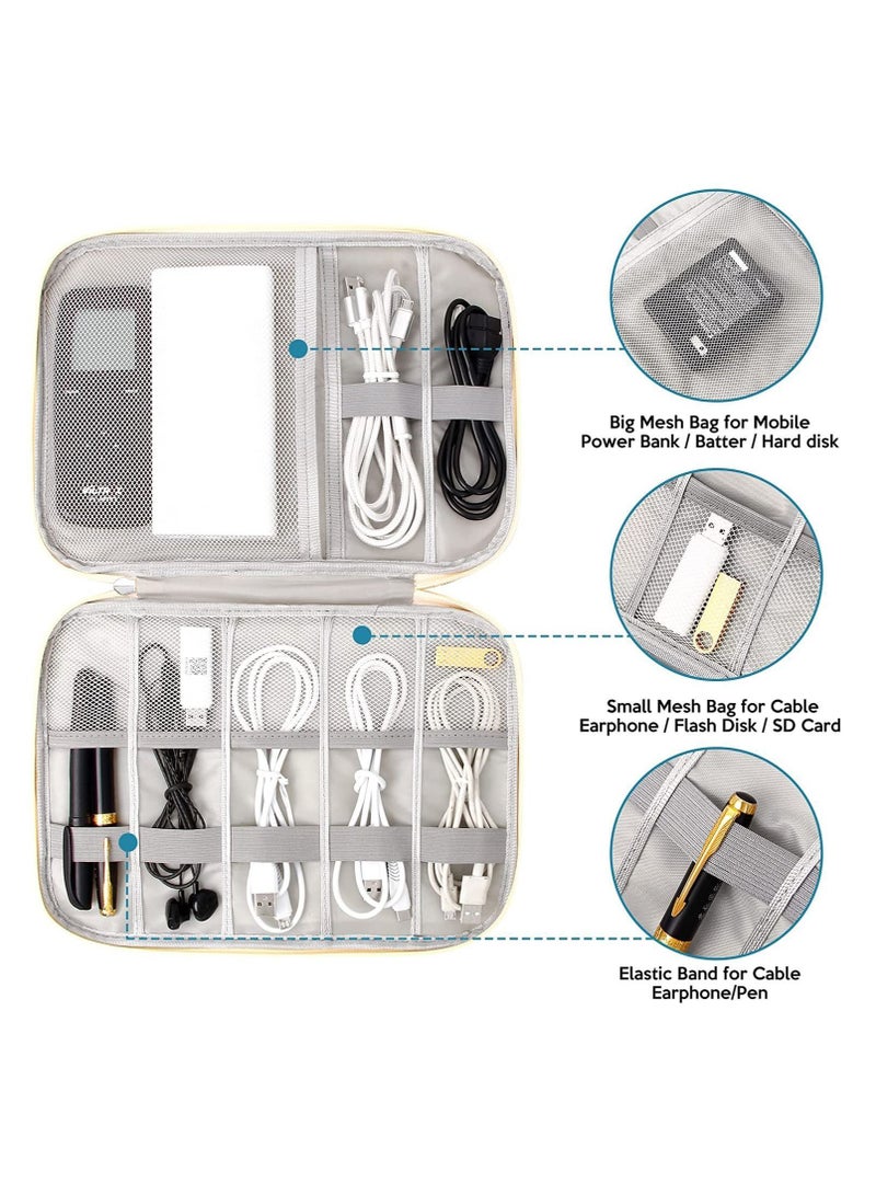 Electronics Organizer Travel Cord Case Compact Accessories Bag for Cable, Cord, Charger, Phone, Hard Drive