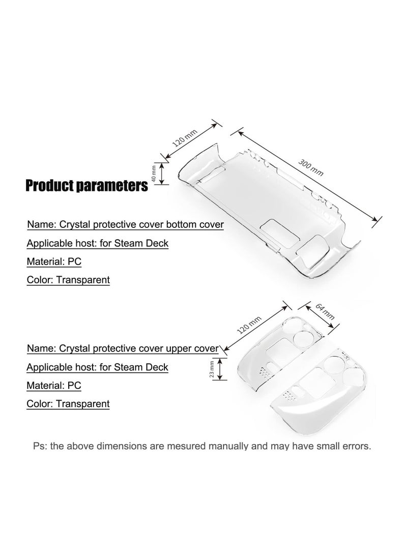 Clear Protective Case for Valve Steam Deck, Crystal Pc Hard Dustproof And Drop-proof All Round Protection