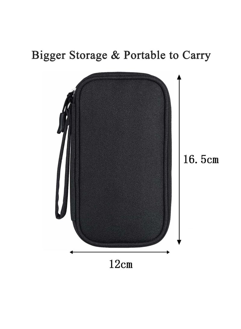 Electronics Accessories Organizer Small Carrying Case Bag Portable Cable Storage Pouch Travel Gadgets for Keeping Power Cord Charger Cables Wireless Mouse