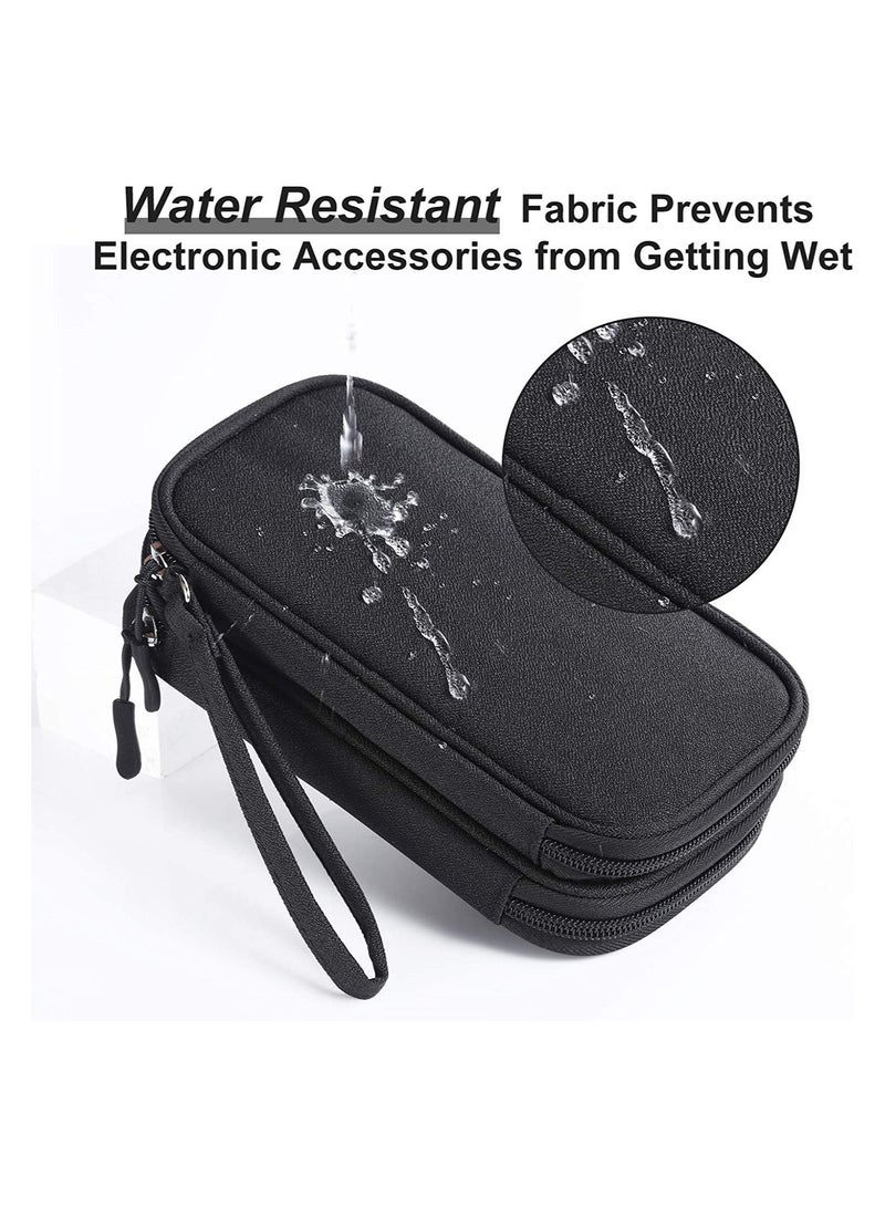 Electronics Accessories Organizer Small Carrying Case Bag Portable Cable Storage Pouch Travel Gadgets for Keeping Power Cord Charger Cables Wireless Mouse