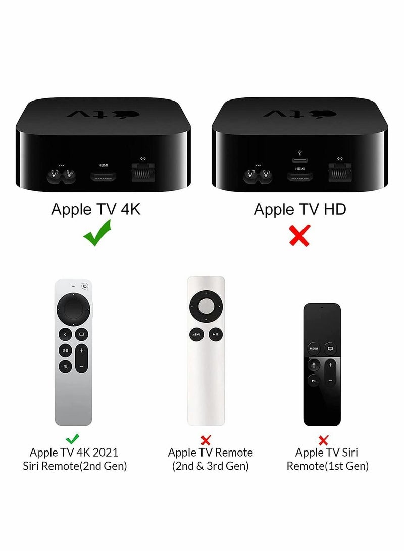 Protective Case for Apple TV Remote Replacement 4k Control, Silicone Control 4K 2021 with Lanyard Included