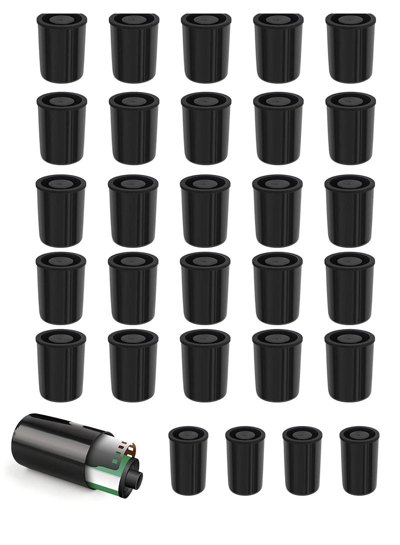 30Pcs 35mm Film Cannisters for Science Plastic Canister Camera with Lids Scientific Activity Small Accessories