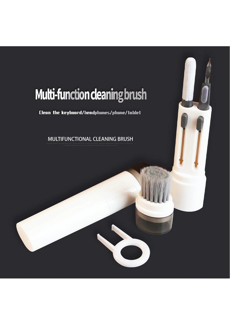 6 in 1 Cleaner Kit for Airpods 2 3 Pro Headphones Earbuds and Case & Keyboard with Brush Soft Flocking Pen, Multi-Function Earphones Phone Camera