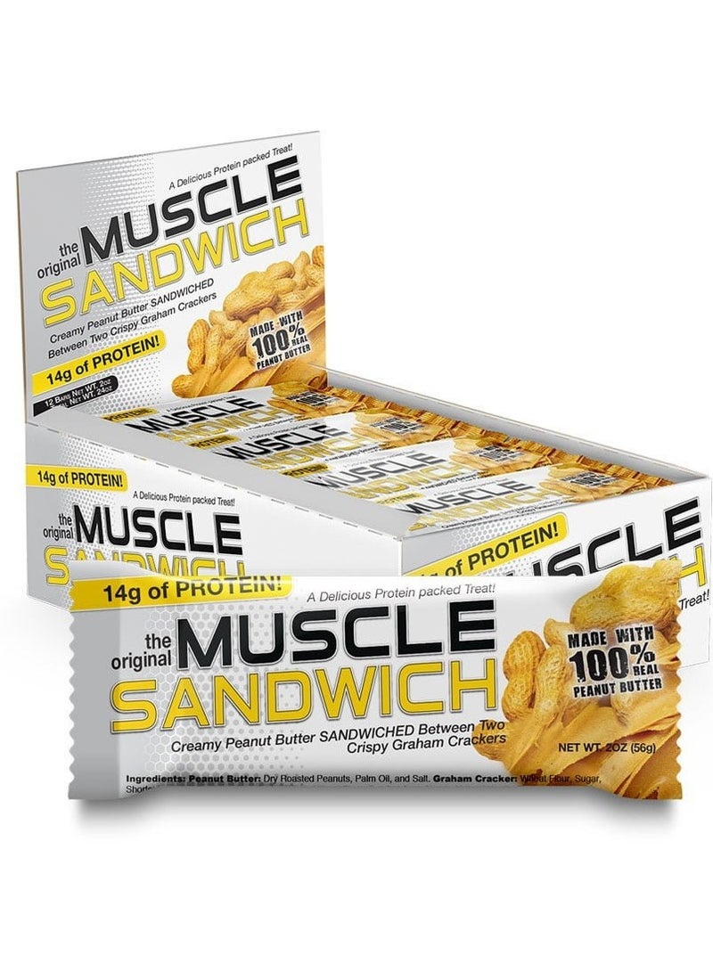 Muscle Sandwich Creamy Peanut Butter Sandwich 56g Pack of 12